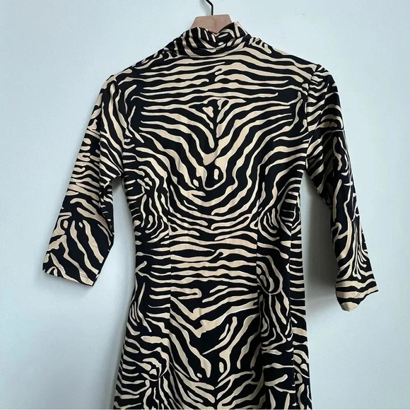 J MCLAUGHLIN 3/4 Sleeve Animal Print Catalina Cloth Panama Savannah DRESS Zebra - Picture 13 of 13